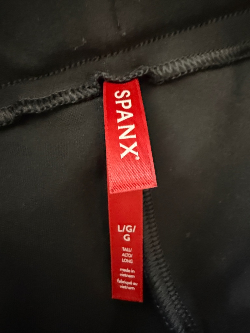 SPANX Black The Perfect Pant Flare Split Leg Pants Size Large Tall - Picture 9 of 10